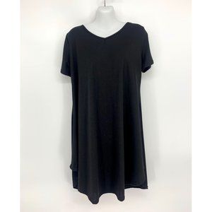 Swing Long Sleeve Casual Loose T-Shirt Dress NEW - Black size medium